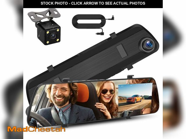 Lot 74-14383044 - Mirror Dash Cam Front and Rear Dash Car Camera 4 inch 1080P IPS Screen Rear View Mirror Dash Cam Mou...