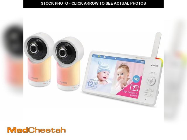Lot 74-12333368 - VTech RM7766-2HD RM77662HD Smart Wi-Fi 1080p 2-Camera 360ÃÂ°-Pan-and-Tilt Video Baby Monitor System...