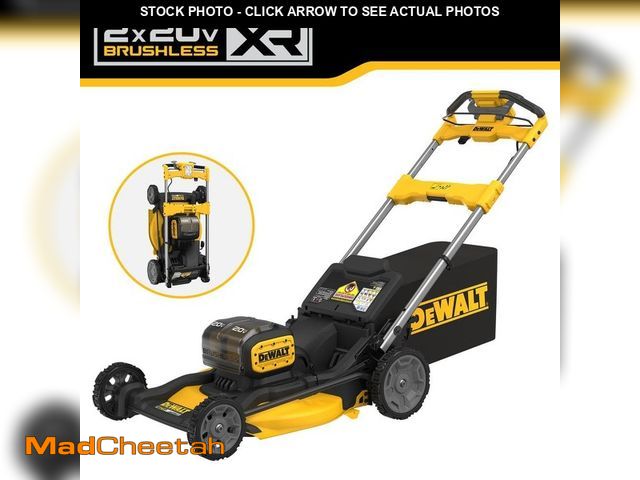 Lot 74-12797631 - (MISSING BAGGER,BATTERIES,CHARGERS) DEWALT 2x20V MAX 21 in. Cordless Battery Powered Self Propelled ...