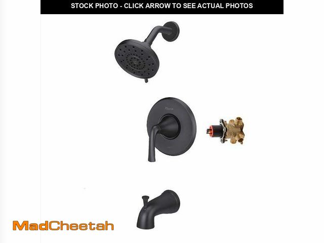 Lot 74-12649372 - Pfister Ladera Single-Handle 3-Spray Tub and Shower Faucet 1.8 GPM in Matte Black (Valve Included) -...