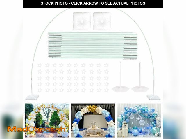 Lot 74-14065285 - TEKXYZ Balloon Arch Stand Kit, 10FT Wide &amp; 7.5FT High Adjustable Balloon Arch Frame, Ideal For P...