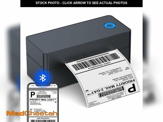 Lot 74-13548305 - Shipping Label Printer, 4x6 Bluetooth Thermal Label Printer for Shipping Packages Small Business Mai...