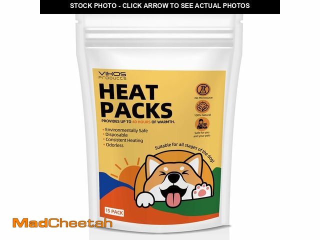 Lot 74-13549942 - VIKOS Products (15-Pack Upgraded Heat Packs for Newborn Puppy, Anxiety Dog Toys Replacement Heat Pac...