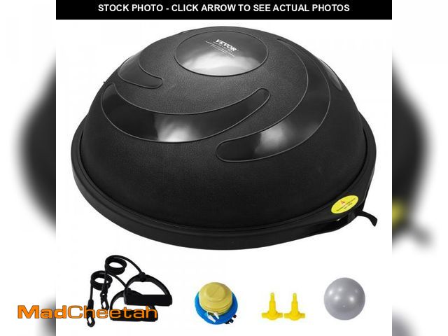 Lot 74-12399594 - VEVOR Half Exercise Ball Trainer, 26 inch Balance Ball Trainer, 1500lbs Capacity Stability Ball, Yog...