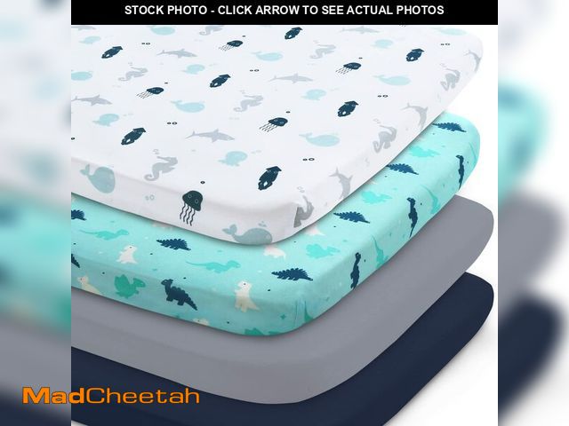 Lot 74-12969742 - Bassinet Sheet 4 Pack for Baby Boys, Bassinet Sheets Ultra Soft Universal Fit for Most Rectangle, Ov...