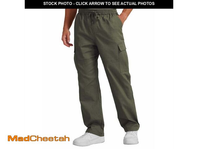 Lot 74-12669712 - GIRUNS Men's Fashion Cargo Hiking Pants - Drawstring Joggers Pants Workout Sweatpants Straight Leg C...