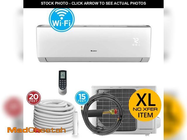 Lot 74-14327542 - GREE LIVO Smart Home R32 1-Zone 18,000-BTU 1.5-Ton 20 SEER2 Ductless Mini Split Heat Pump with 16 ft...