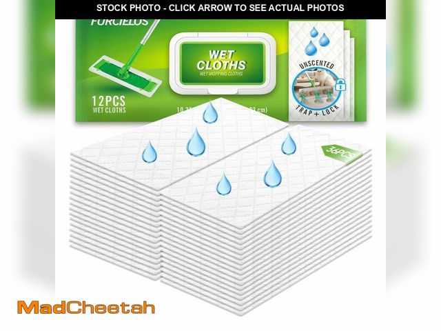 Lot 74-14147603 - FURCIELOS 36 Count Wet Pad Refill Heavy Duty Compatible with Swiffer Sweeper Mop, Disposable Wet Mop...