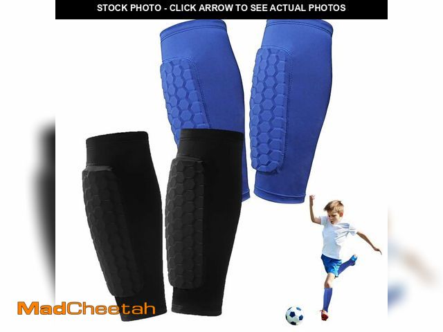 Lot 74-14044081 - 2 Pairs Soccer Shin Guards for Kids Youth Adult,Shin Guards Soccer Calf Compression Sleeve with Hone...