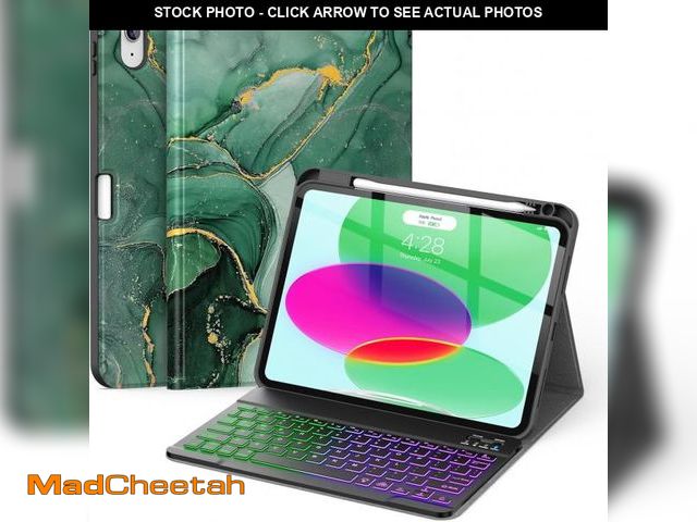 Lot 74-11909777 - Soke for iPad (A16) 11th/10th Generation Case with Keyboard(2025/2022)-7 Color Backlight Wireless De...