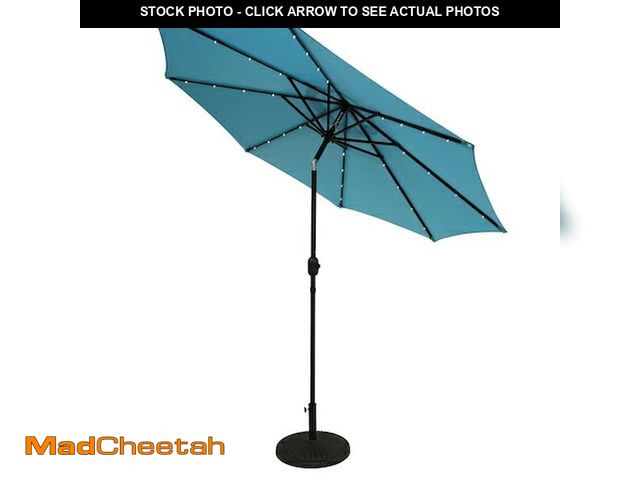 Lot 74-12555259 - *SEE DETAILS* Sun Ray Round Solar Lighted Umbrella *SEE DETAILS*  - USED