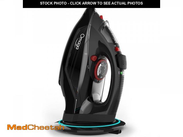 Lot 74-12219212 - OMAIGA Cordless Iron for Clothes, 1500W Steam Iron Rapid Heating, Non-Stick Ceramic Soleplate, Auto ...