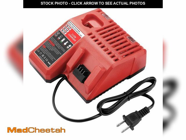Lot 74-14422023 - 18V Battery Charger Replacement for Mil-Waukee 48-11-1815 48-11-1820 48-11-1828, Compatible with Mil...
