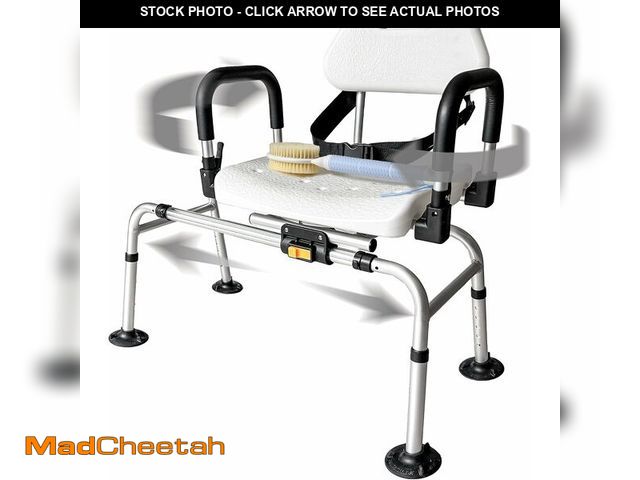 Lot 74-14348640 - DMI 360 Max Comfort Swivel Shower Chair &amp; Transfer Bench, Extra-Wide 360lb Capacity, Non-Slip &a...