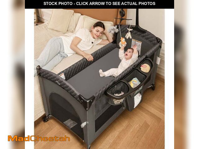 Lot 74-14586631 - Babyeap 5-in-1 Baby Bassinet with Playard Mode &amp; Changing Table,Bedside Sleeper for Newborns and...