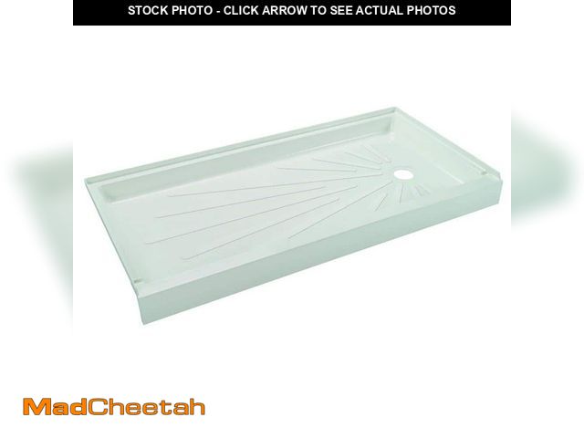 Lot 74-13770184 - (STAIN ) MUSTEE Caregiver ShowerTub 60 in. L x 30 in. W Single Threshold Alcove Shower Pan Base with...