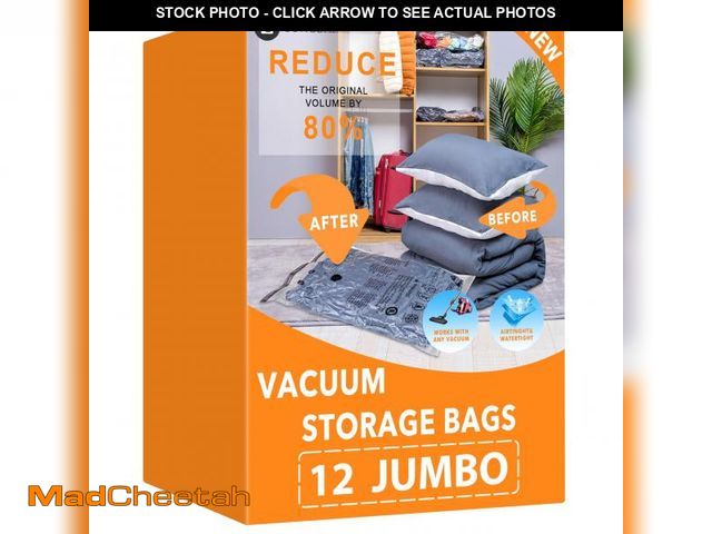 Lot 74-12221979 - Vacuum Storage Bags Jumbo (12 x Jumbo),Plastic Packaging Bags,Space Saver Sealer Compression Bags fo...
