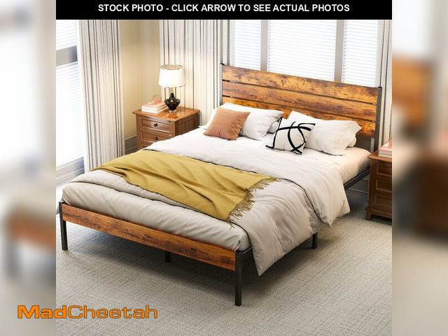 Lot 74-14305790 - OLIXIS Full Size Bed Frame with Headboard, 800LBS Mattress Foundation with All Sturdy Metal Support,...
