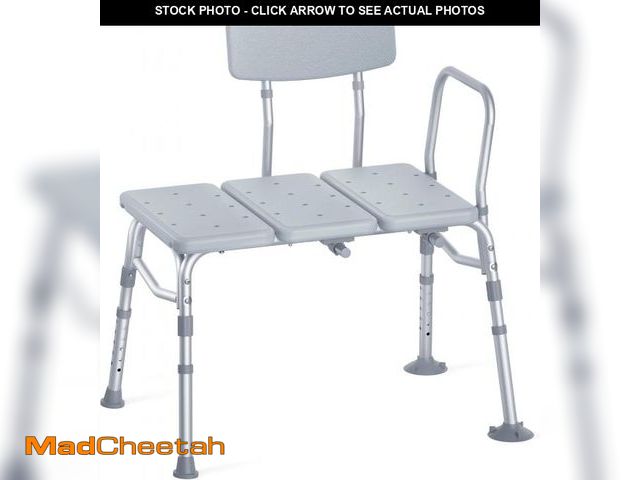 Lot 74-12367569 - HOMLAND Tub Transfer Bench for Bathtub, 400 lbs Heavy Duty Shower Chair with Backrest, Slip-Resistan...