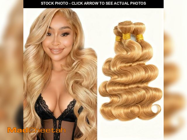 Lot 74-14058029 - Cklikeb Human Hair Bundles 27# Color Body Wave Bundles Human Hair Unprocessed Brazilian Virgin 18 20...