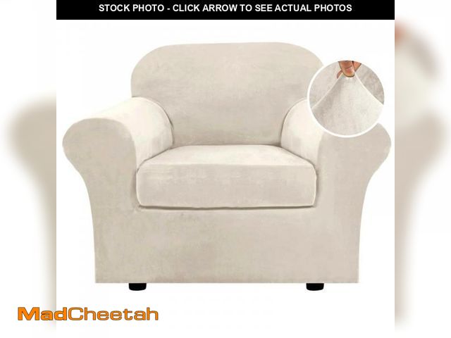 Lot 74-12216401 - H.VERSAILTEX Rich Velvet Stretch 2 Piece Cover Chair Slipcover Sofa Cover Furniture Protector Couch ...