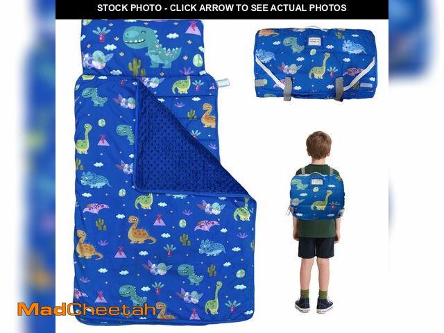 Lot 74-13625336 - Googgoing Toddler Nap Mat with Removable Pillow &amp; Blanket Roll Up Storage Kids Sleeping Bag Soft...