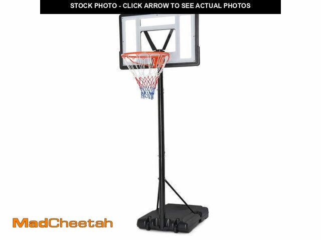Lot 74-13774063 - Ktaxon 8ft -10ft Basketball Hoop System, 35in Portable Removeable Basketball Goal Stand with Wheels,...