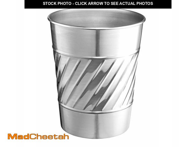 Lot 74-14270225 - Monarch Abode Metal Bathroom Trash Can Ã¢â¬â Waste Basket for Bedroom, Office Desk, &amp; Dorm, H...
