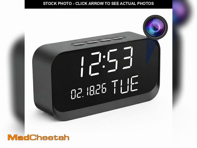 Lot 74-14423136 - Aivisee Clock Camera Ã¢â¬â Nanny Cam with 1080P HD Video, AI Motion Detection, Night Vision, Dual...