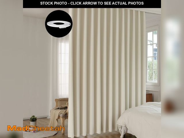 Lot 74-14210981 - LuminBarrier Room Divider Curtain Sets with Bendable Ceiling Track, 95% Blackout Total Privacy Ceili...