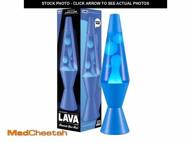 Lot 74-14428462 - Lava The Original Lamp - New 14.5" Cerulean Blue Ã¢â¬â Classic Liquid Motion Lamp - White Wax and...