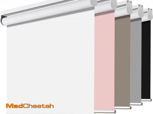 Lot 74-12266441 - Joydeco White Cordless Roller Shades, Spring Roller Blackout Window Blinds with UV Protection, Room ...