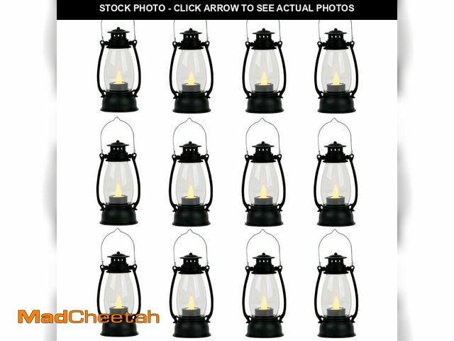 Lot 74-12973939 - Juzicken Candle Lanterns Mini Black Lanterns Decorative Indoor Outdoor Small Vintage Hanging Rustic ...