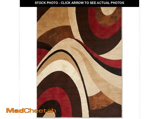 Lot 74-14304930 - Home Dynamix Tribeca Slade Modern Area Rug, Abstract Brown/Red 39"x55" - UNUSED
