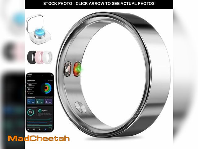 Lot 74-12705826 - Smart Ring with Vibration Alerts, health tracker ring with Body Temperature Monitor, Heart Rate, Sle...