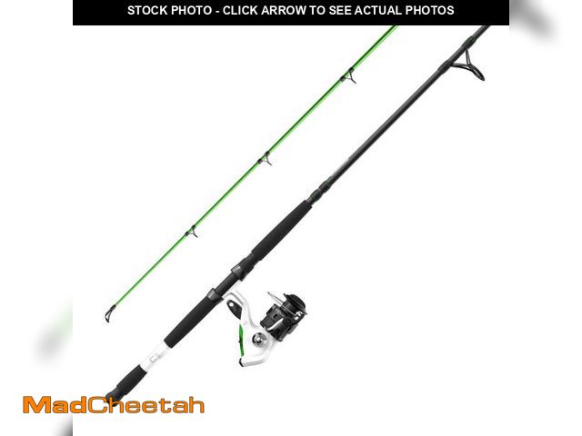 Lot 74-12427451 - Zebco Bite Alert Spinning Reel and Fiberglass Fishing Rod Combo, 7 ft. 2-piece. - UNUSED