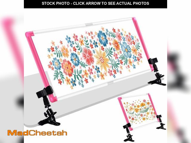 Lot 74-12707575 - XEmbro Large Embroidery Scroll Frame, Adjustable Cross Stitch Scroll Frame, Plastic Clip Frame for E...