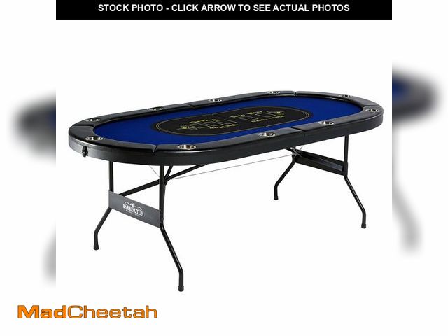 Lot 74-13789283 - Barrington 10 Player Poker Multiple Styles Folding Poker Table &amp; Poker Table Top/Dining Table Co...