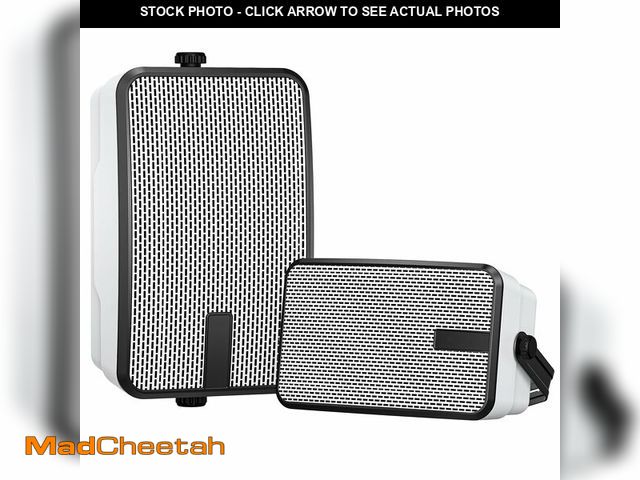 Lot 74-12605743 - MWAU Outdoor Bluetooth Speakers 400w for Garage, Patio, Porch, Gazebo, Soffit, Entertainment Room. W...