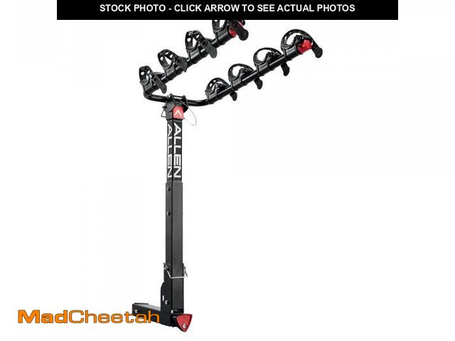 Lot 74-12535875 - Allen Sports Locking 4-Bicycle Hitch Rack, Fits 2" Receiver Hitch, 140 lbs. Capacity, Black - USED