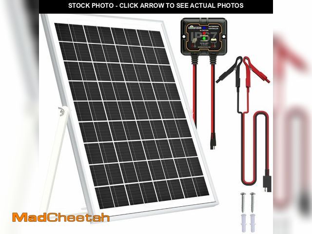 Lot 74-12717248 - SOLPERK 10W Solar Panel Solar Battery Charger 12V Solar Panel Kit + MPPT Charge Controller, Suitable...