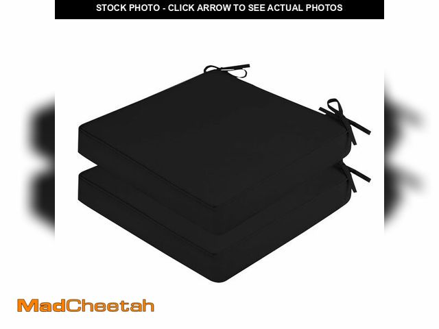 Lot 74-14385122 - SK Studio Outdoor Chair Cushions for Patio Furniture, Set of 2 Waterproof Square Corner Memory Foam ...