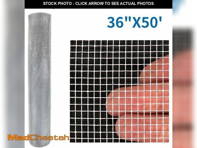 Lot 74-13696250 - AMAGABELI GARDEN &amp; HOME 36in x 50ft 1/8 inch Hardware Cloth 27 Gauge Galvanized Steel Chicken Wi...