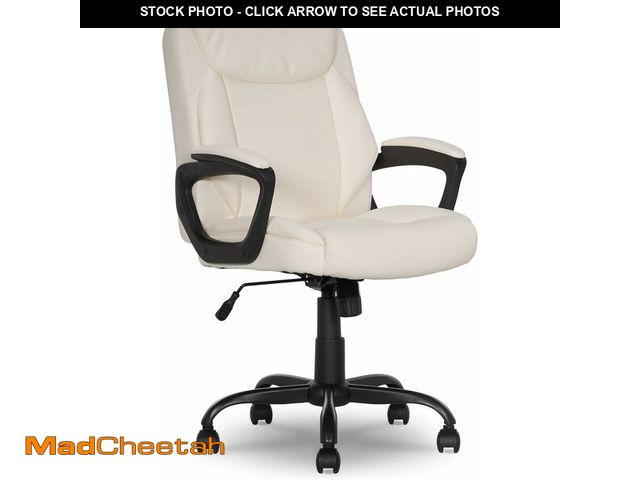 Lot 74-13039729 - Basics Classic Puresoft PU Padded Mid-Back Height Adjustable Office Computer Desk Chair with Armrest...