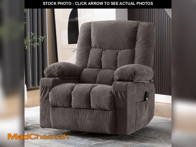 Lot 74-12088303 - JONPONY Power Swivel Recliner Chair with Ergonomic for Adults, Oversized Recliner Single Sofa with R...