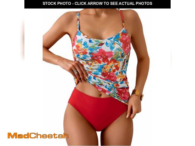 Lot 74-14047364 - Eomenie Tankini Swimsuits for Women Two Piece Tummy Control Bathing Suit Slimming Modest Swimwear wi...