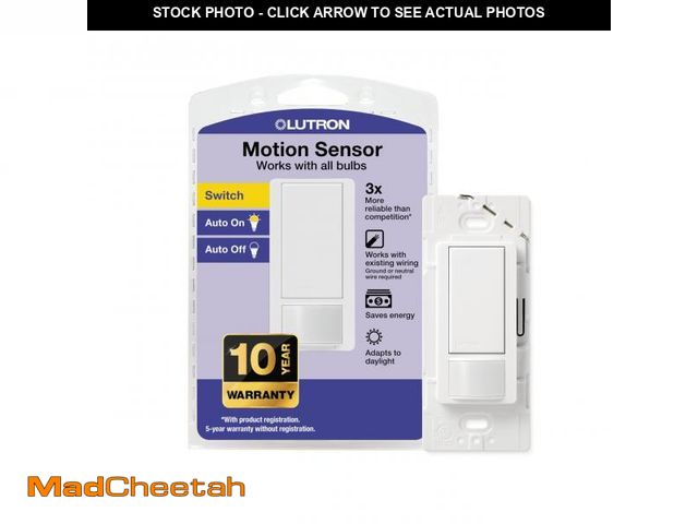 Lot 74-12438978 - Lutron Maestro Motion Sensor Light Switch Indoor for Bathroom, Garage, Laundry Room, Any Bulbs, Occu...
