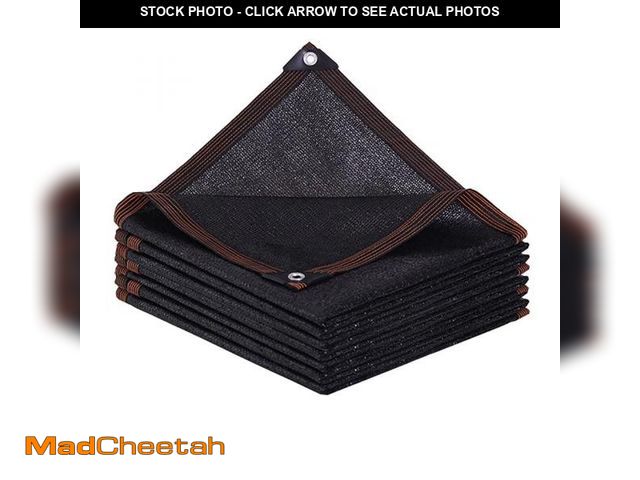 Lot 74-12312740 - Shade-Cloth-70% for Garden Plants 6x15 FT, Black Sun-Block Shade Cover Mesh Tarp with Grommets Sun S...