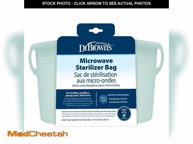 Lot 74-13568387 - Dr. Brown's Microwave Steam Sterilizer Bag for Baby Bottles, Breast Pump Parts &amp; Other Toddler A...