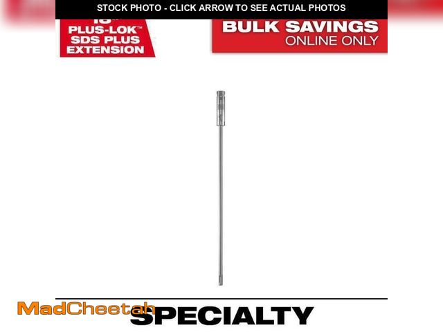 Lot 74-13785153 - Milwaukee PLUSLOK 18 in. SDS-PLUS Carbide Bit Extension - UNUSED